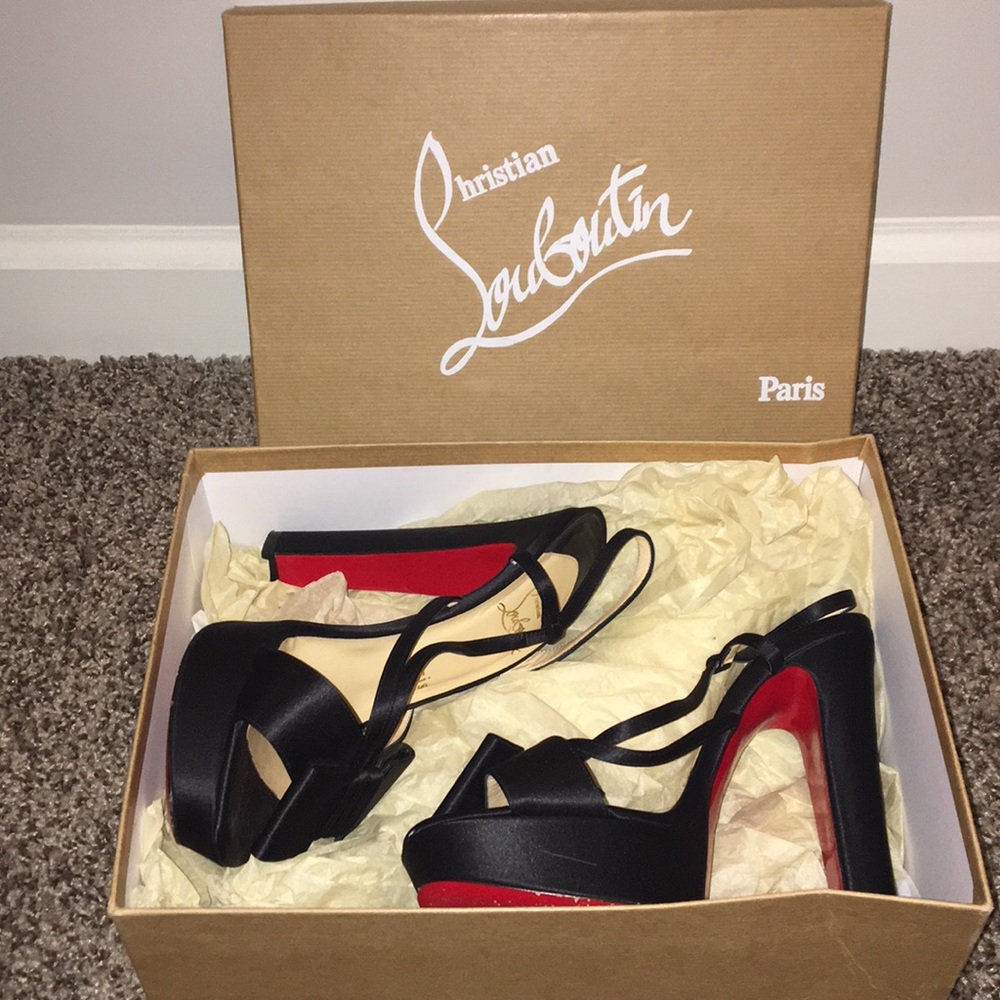 Christian Louboutin Satin Bow Heels Size 38